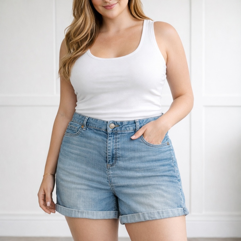 d. jeans Jean Shorts Light Blue Sz 16 W